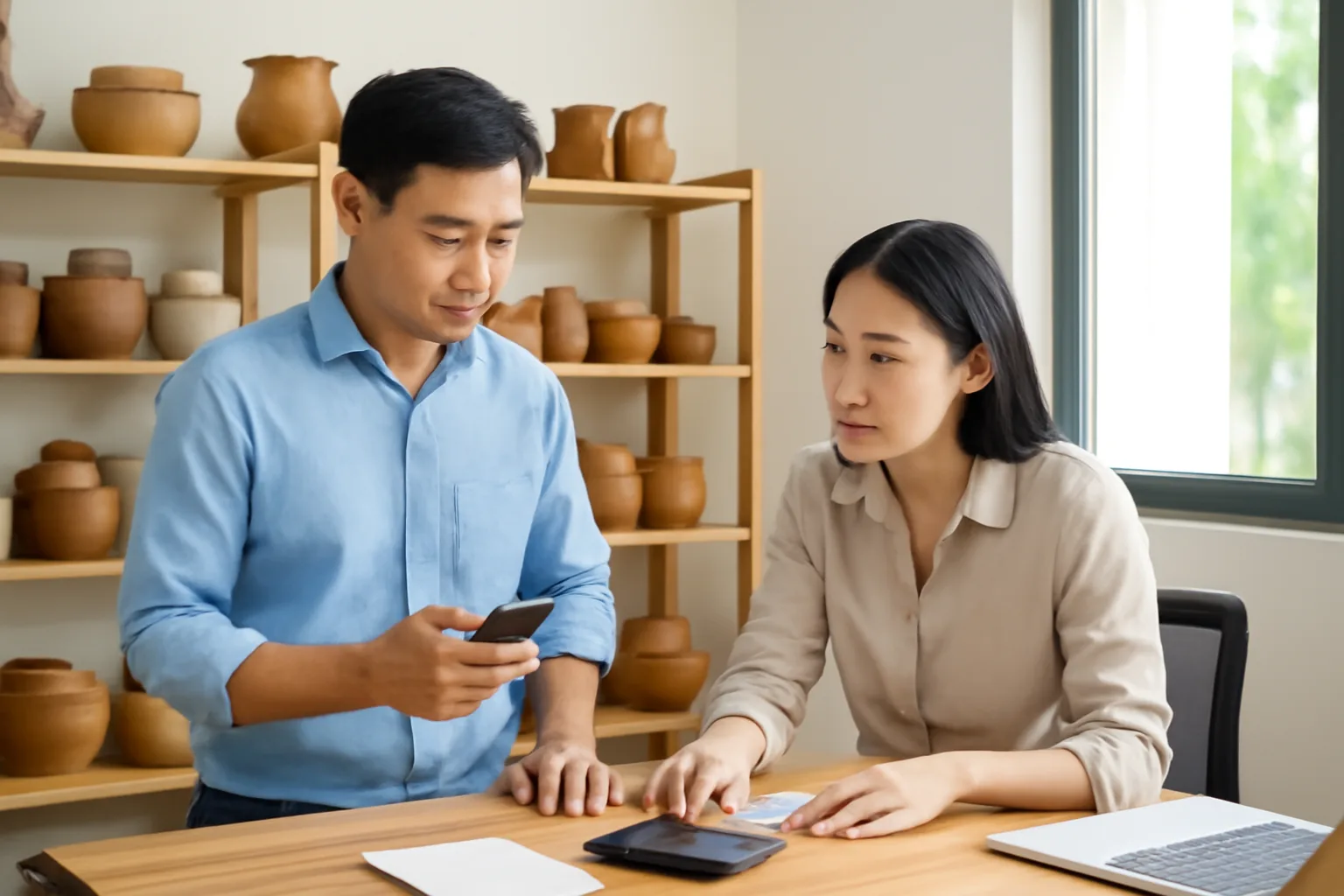 Làm việc với kế toán
